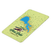 Clear Lake California USA-kaart Magneet (Linkerzijde)