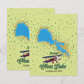 Clear Lake Californië VS kaart (Voorkant / Achterkant)