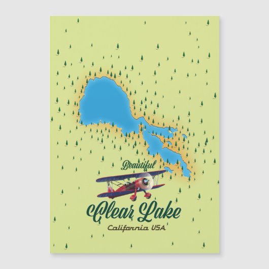 Clear Lake Californië VS kaart (Voorkant)