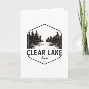 Clear Lake Iowa Buiten Activiteiten Vintage 1  Kaart