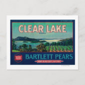 Clear Lake Pear Crate LabelLake County, CA Briefkaart (Voorkant)
