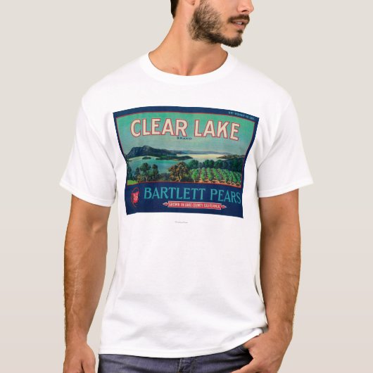 Clear Lake Pear Crate LabelLake County, CA T-shirt (Voorkant)