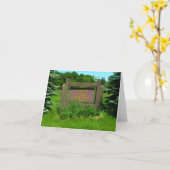 Clear Lake State Park Entrance Sign, Iowa Kaart (Gele Bloem)