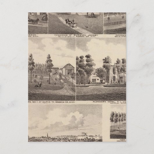 Clear Lake, Waseca, Minnesota Briefkaart (Voorkant)