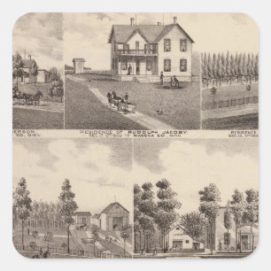 Clear Lake, Waseca, Minnesota Vierkante Sticker