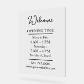 Clear Modern Small Business Hours Display (Hoek)