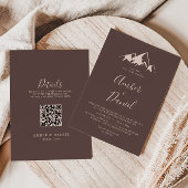 Clear Mountain Boho Back and Front Wedding Kaart