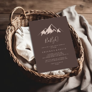 Clear Mountain Country BabyQ Baby shower Barbecue Kaart