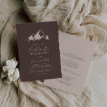 Clear Mountain Country Bachelorette Weekend Kaart<br><div class="desc">Deze duidelijke uitnodiging voor het vrijdagweekend van de bachelorette van het bergland is perfect voor een modern evenement. Het ontwerp is voorzien van een diyllisch beige waterverf-beige berg.</div>