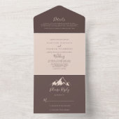 Clear Mountain Country Boho Wedding All In One Uitnodiging (Binnen)
