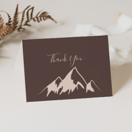 Clear Mountain Country Folded Wedding Bedankkaart