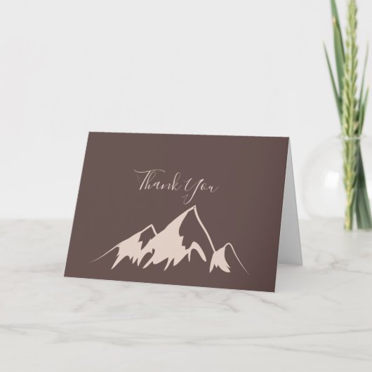 Clear Mountain Country Folded Wedding Bedankkaart (Voorkant)