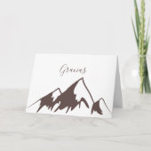 Clear Mountain Country Folded Wedding Gracias Kaar Bedankkaart (Voorkant)