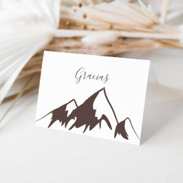 Clear Mountain Country Folded Wedding Gracias Kaar Bedankkaart