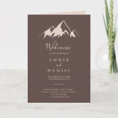 Clear Mountain Country Folded Wedding Programma (Voorkant)