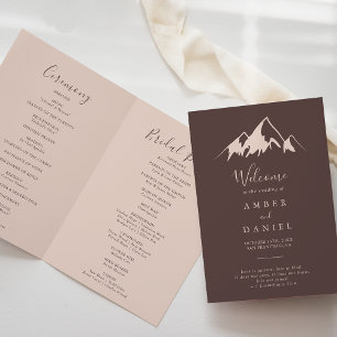 Clear Mountain Country Folded Wedding Programma