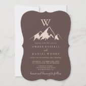 Clear Mountain Country Monogram Weddenschap Kaart (Voorkant)
