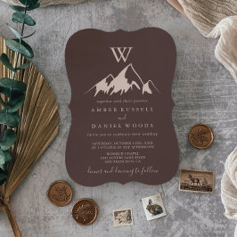 Clear Mountain Country Monogram Weddenschap Kaart
