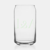 Clear Neon Monogram Glasblik – Blikvorm Glas (Achterkant)