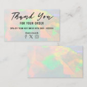 Clear Opal Dank je visitekaartje (Voorkant / Achterkant)