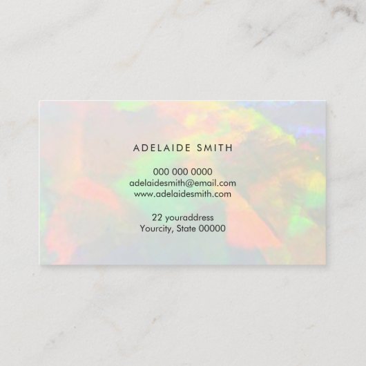 Clear Opal Texture Loyalty Card Visitekaartje (Achterkant)