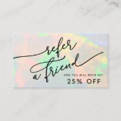 Clear Opal Verwijs een vriend Visitekaartje (Voorkant)