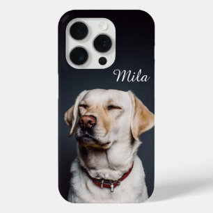 Clear Pet Telefoonhoesje met Pet Photo + Naam Pers iPhone 15 Pro Case