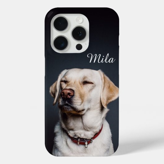 Clear Pet Telefoonhoesje met Pet Photo + Naam Pers Case-Mate iPhone Case (Achterkant)