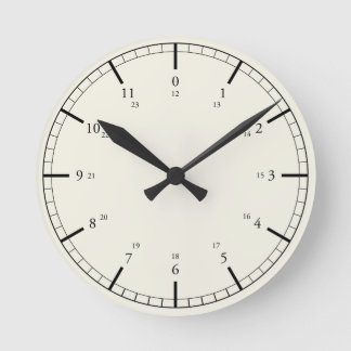 Clear pressure gauge inspired 24-hour design clock ronde klok