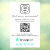 Clear QR Review Decal for Storefront Window  (Vel 3)