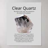 Clear Quartz Crystal Betekenis Poster (Voorkant)
