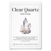 Clear Quartz crystal meaning poster (Voorkant)