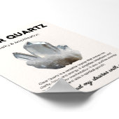 Clear Quartz Stone Crystal Betekenis Poster (Hoek)