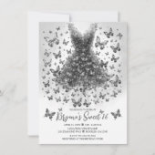 Clear Quartz Vlinder Jurk April Birthstone Kaart (Voorkant)