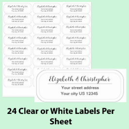 Clear Return Address Custom Transparent Labels