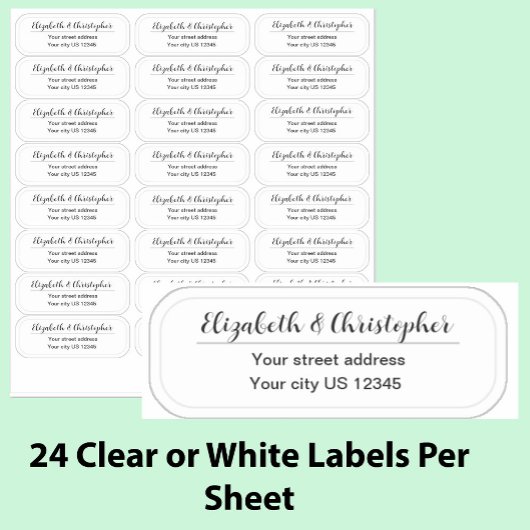 Clear Return Address Custom Transparent Labels