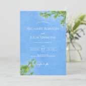 CLEAR Save The Date-uitnodiging / Aquarelboom Date (Staand voorkant)