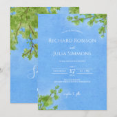 CLEAR Save The Date-uitnodiging / Aquarelboom Date (Voorkant / Achterkant)