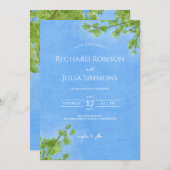 CLEAR Save The Date uitnodiging / Waterverfboom (Voorkant / Achterkant)