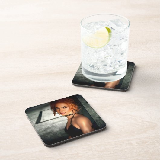 Clear Shadows hard plastic coasters Bier Onderzetter (Rechterzijde)