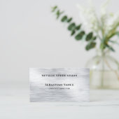 Clear Silver Hairline Classic Visitekaartje (Staand voorkant)
