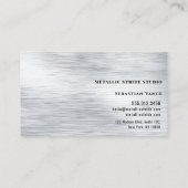 Clear Silver Hairline Classic Visitekaartje (Achterkant)