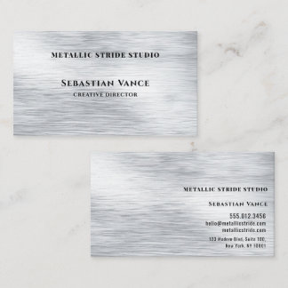 Clear Silver Hairline Classic Visitekaartje