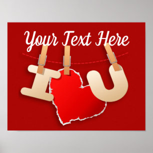 Clear & Simple Love Message Poster