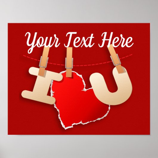 Clear & Simple Love Message Poster (Voorkant)