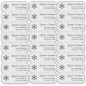 Clear Snowflake Retouradres Custom Transparant Sticker (Voorkant)