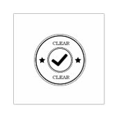 CLEAR Tekst Kantoor Verpakkingsafdruk Glitz Inkt Rubberstempel (Afrduk)