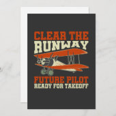Clear The Runway Future Pilot Ready For Takeoff Feestdagenkaart (Voorkant / Achterkant)