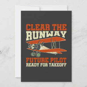 Clear The Runway Future Pilot Ready For Takeoff Feestdagenkaart