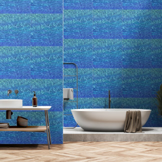 Clear Water Patterns Strand Blauwgroen Blue Ocean  Behang